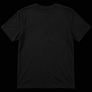 camiseta sello de fang syndicate, 180gsm, algodón 100%, corte regular, parte trasera, sobre fondo negro