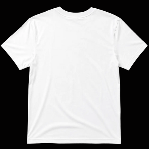 camiseta sello en blanco, parte trasera, 180gsm, corte regular, 100% algodón reciclado, creado en la  costa este,  valencia