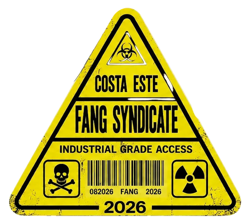 señal de color amarillo de peligro, incluye la señal de radioactivo, de peligro de muerte, un código de barras, costa este, industrial grade acces